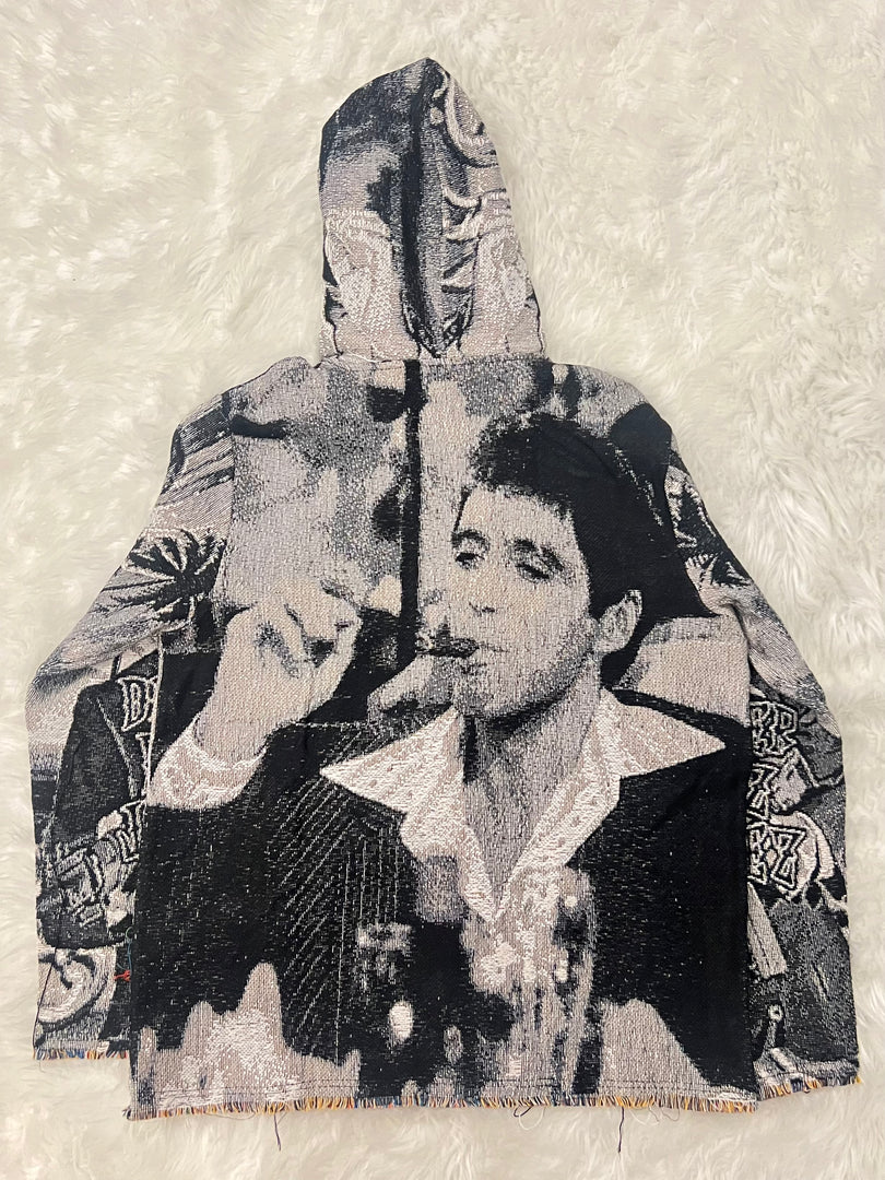 Reversible “Scarface” Knitted Tapestry