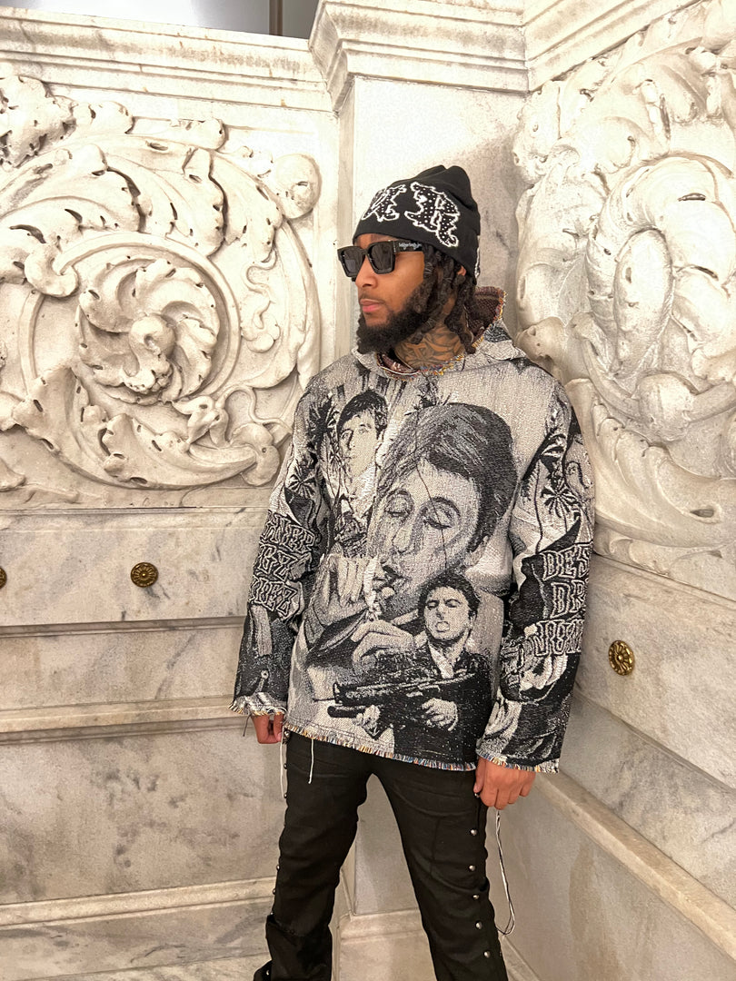 Reversible “Scarface” Knitted Tapestry