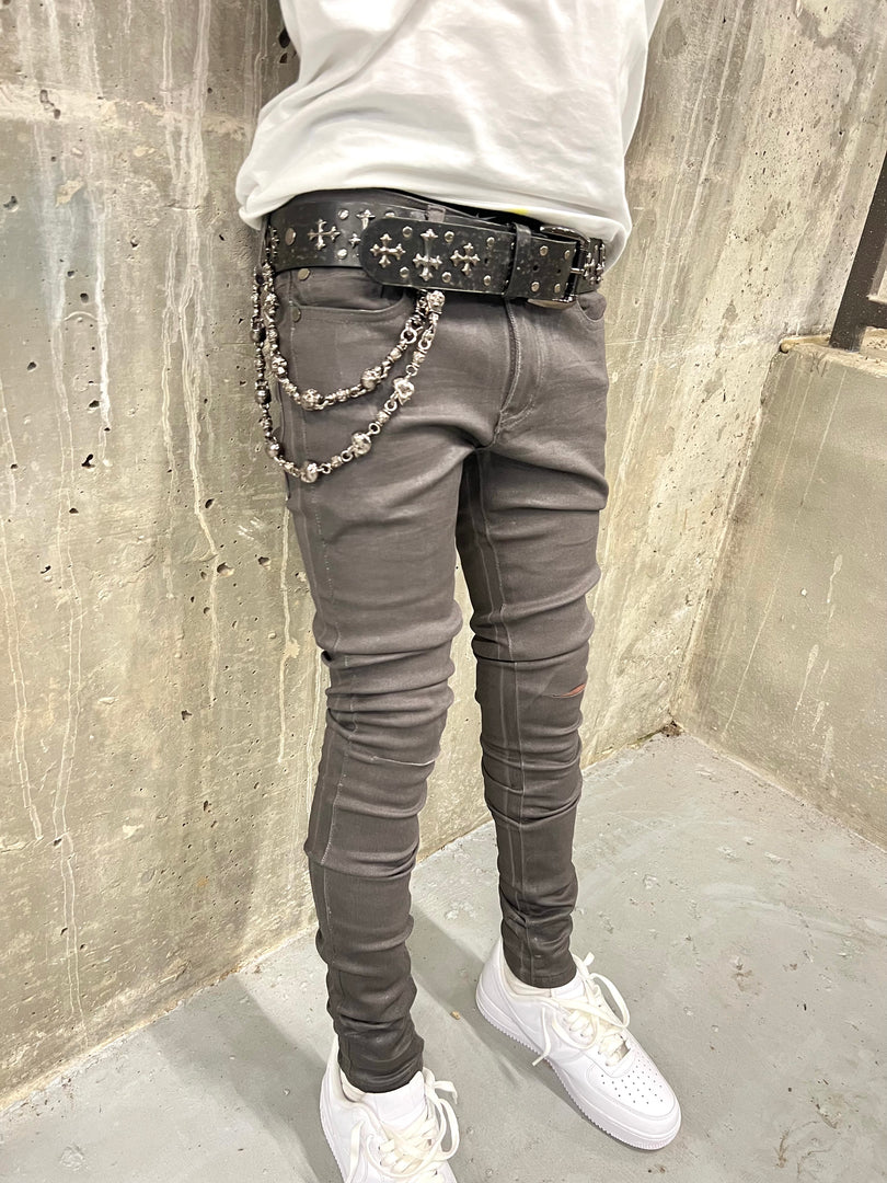 “Cement” Wax Denim