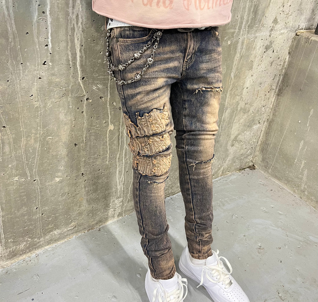 Rose “Staple Logo” Patch Jeans