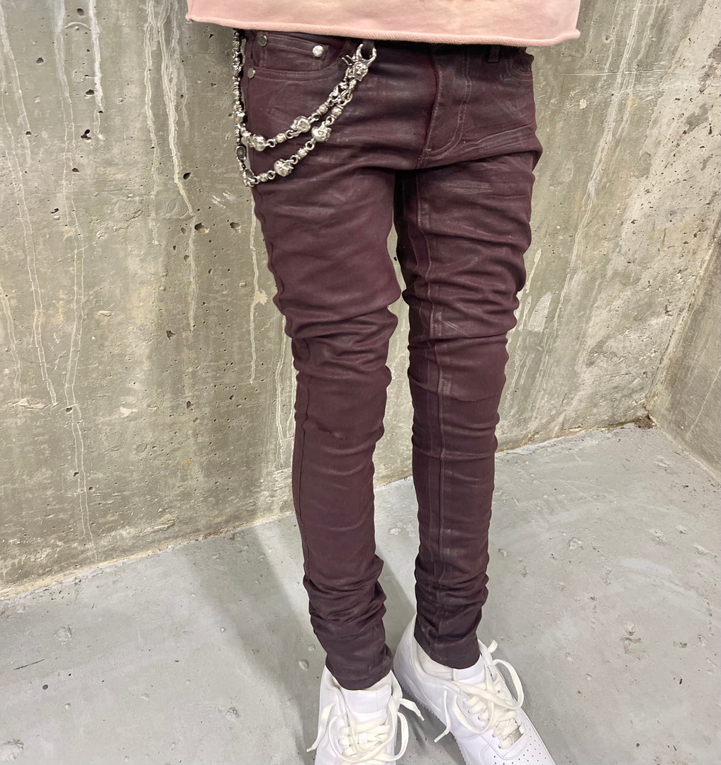 “Wine” Wax Denim