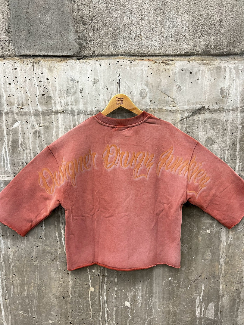 “Washed Crimson” Cropped Sweatshirt