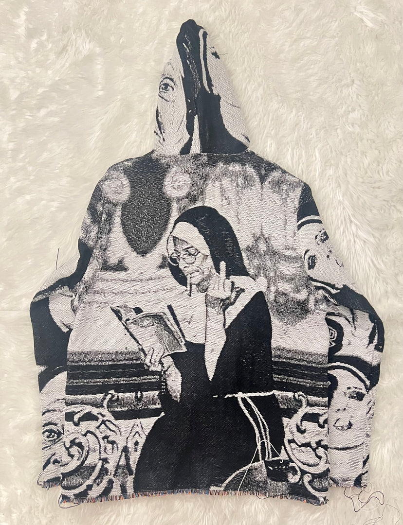 Reversible “Nun” Knitted Tapestry