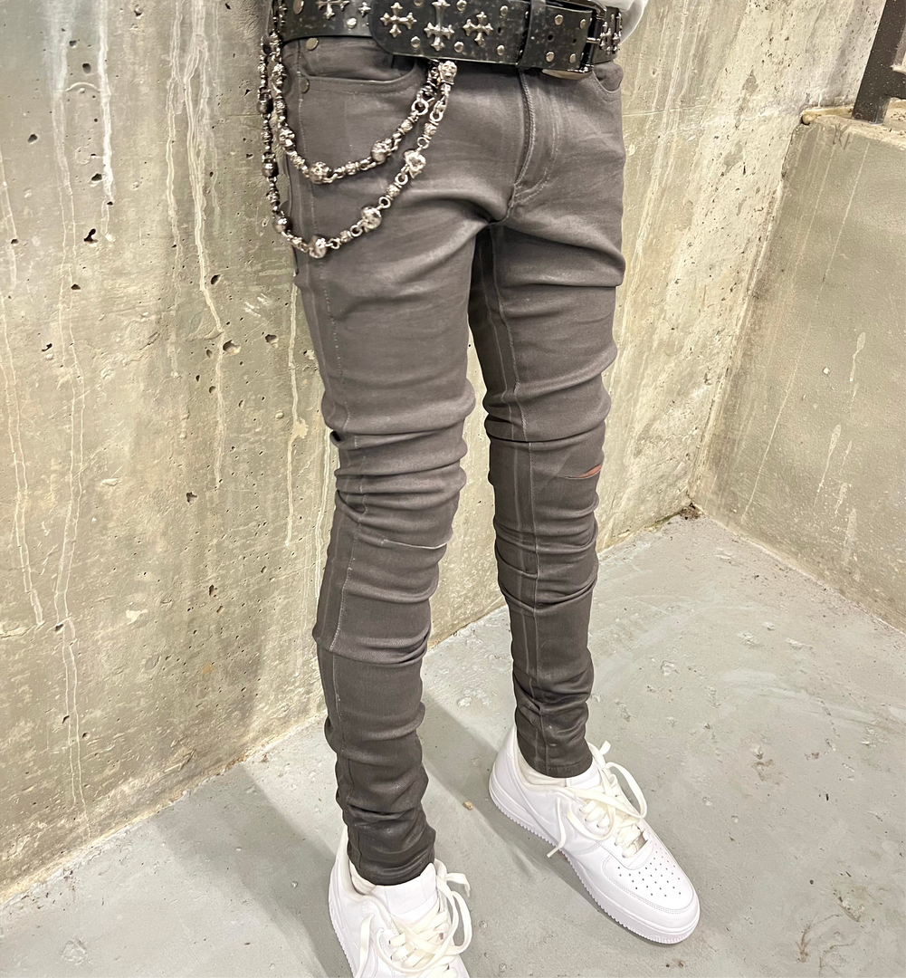 “Cement” Wax Denim