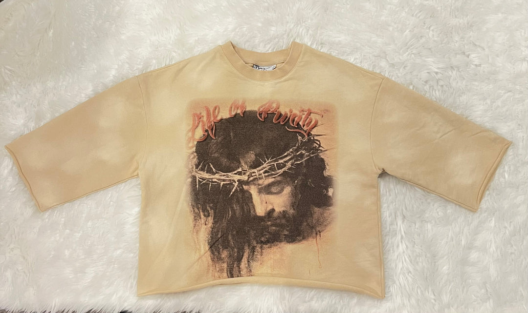 Dirty Bone “Life Of Purity” Cropped Sweathshirt